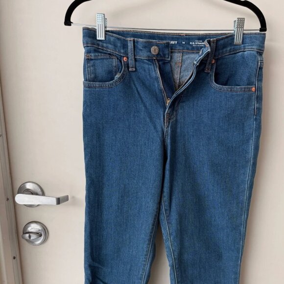 Old Navy Teenager Girl 14-Year-Old Blue Straight-Leg Jeans – Fits Women's S - Picture 4 of 4